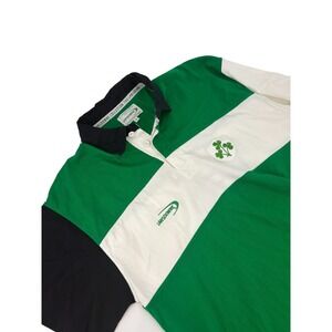 Lansdowne Ireland Rugby Shirt Men M Green Shamrock Soccer Polo Jersey